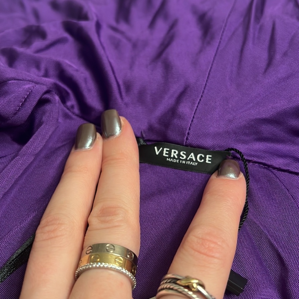 NWT Versace Jersey wet effect draped body w/ hood - Picture 5 of 9